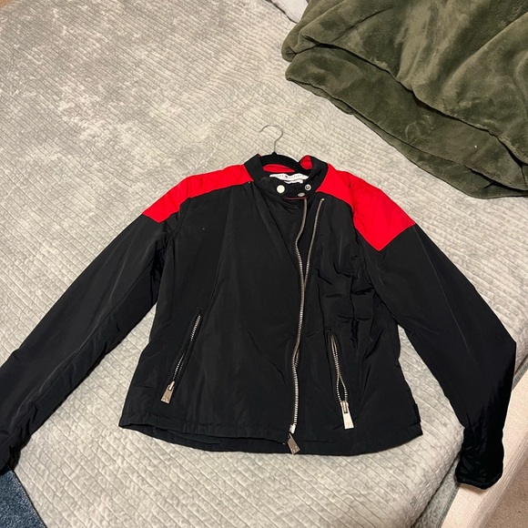 Tommy Hilfiger Jackets & Blazers - Tommy Hilfiger Black and Red Women's Bomber Jacket